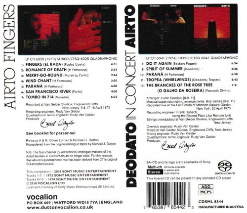 Airto & Deodato - Fingers & In Concert (2018) [SACD]
