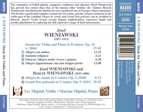 Liv Migdal & Marian Migdal - Jozef Wieniawski: Music for Violin and Piano (2015) [Hi-Res]