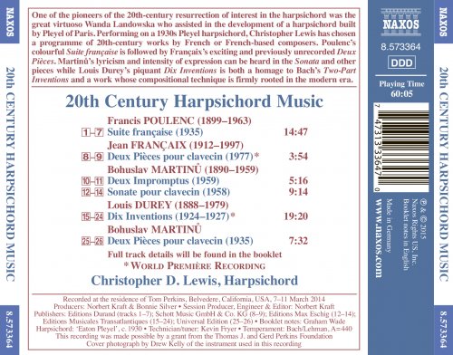 Christopher D. Lewis - 20th Century Harpsichord Music (2015) [Hi-Res]