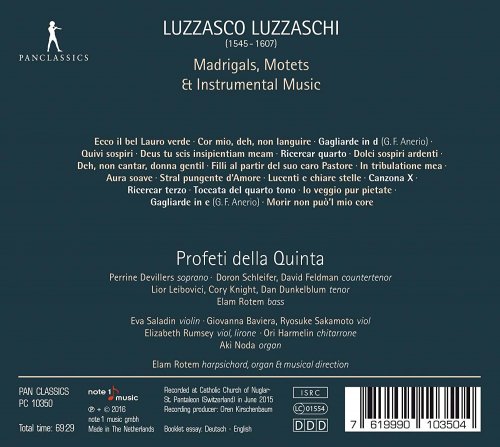 Profeti della Quinta - Luzzaschi: Madrigals, Motets & Instrumental Music (2016)