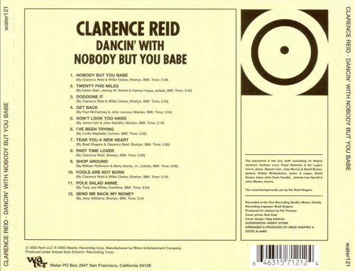 Clarence Reid - Dancin' With Nobody But You Babe (Reissue) (1969/2003)