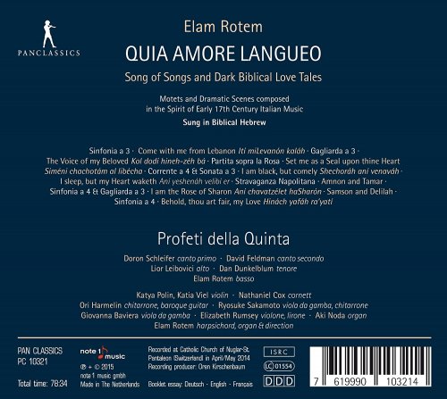 Profeti della Quinta - Rotem: Quia amore langueo (2015)