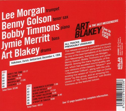 Art Blakey & The Jazz Messengers - Live In Zurich, 1958 (2010) CD-Rip