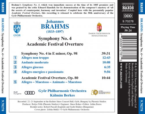 Kalman Berkes & Győr Philharmonic Orchestra - Brahms: Symphony No. 4 & Academic Festival Overture (2018) [Hi-Res]