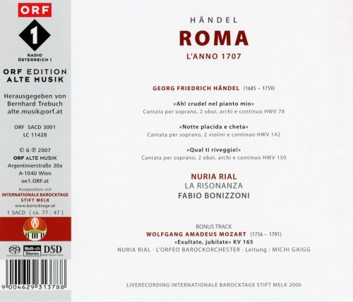 Nuria Rial, Fabio Bonizzoni - Handel: Roma l'anno 1707 (2007)