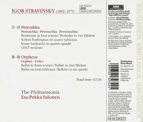 Esa-Pekka Salonen - Stravinsky: Petrushka, Orpheus (1993)