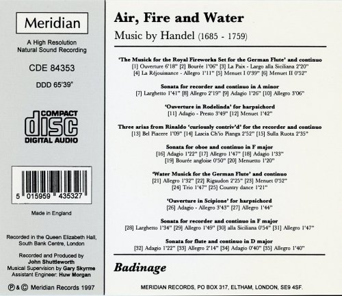 Badinage - Handel: Air, Fire and Water (1997)