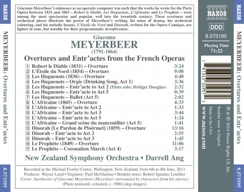 New Zealand Symphony Orchestra, Darrell Ang - Meyerbeer: Overtures and Entr’actes from the French Operas (2014) [Hi-Res]