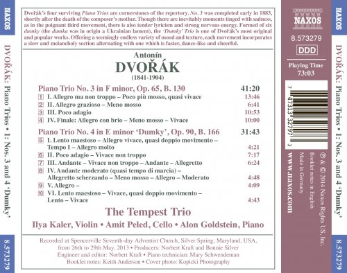 The Tempest Trio, Ilya Kaler, Amit Peled, Alon Goldstein - Dvorak: Piano Trios, Volume 1 (2014) [Hi-Res]