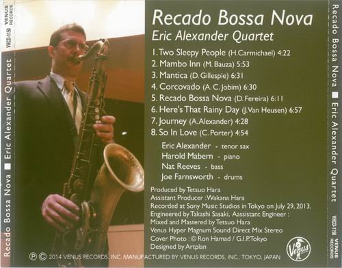Eric Alexander Quartet - Recado Bossa Nova (2014) CD Rip