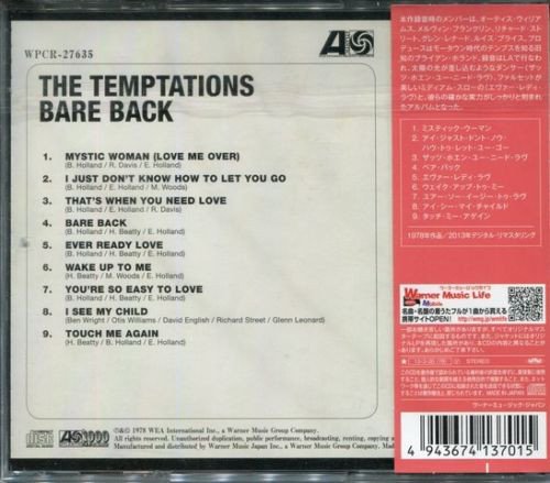 The Temptations - Bare Back (1978) [2013 Atlantic 1000 R&B Best Collection] CD-Rip