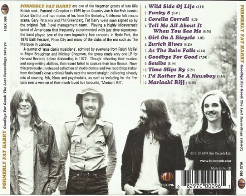 Formerly Fat Harry - Goodbye For Good: The Lost Recordings 1969-72 (2007)