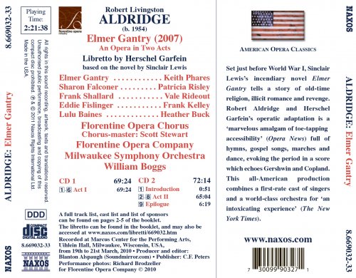 Florentine Opera Chorus, Florentine Opera Company, Milwaukee Symphony Orchestra, William Boggs - Aldridge: Elmer Gantry (2011) [Hi-Res]