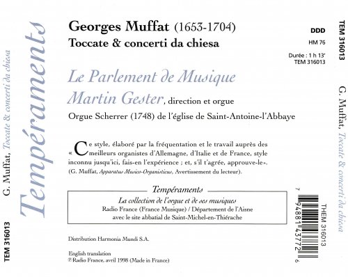 Le Parlement de Musique, Martin Gester - Muffat: Taccate & Concerti da Chiesa (1998)