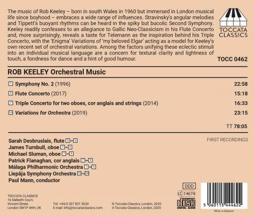 Malaga Philharmonic Orchestra, Liepaja Symphony Orchestra, Paul Mann - Rob Keeley: Orchestral Music (2020) [Hi-Res]