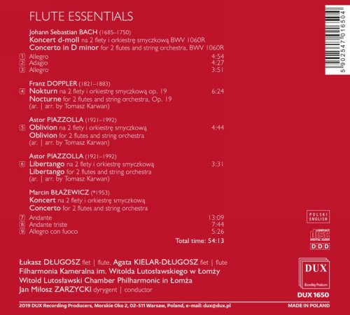 Agata Kielar-Dlugosz, Lukasz Dlugosz, Witold Lutoslawski Chamber Philharmonic in Lomza - Flute Essentials (2020) [Hi-Res]