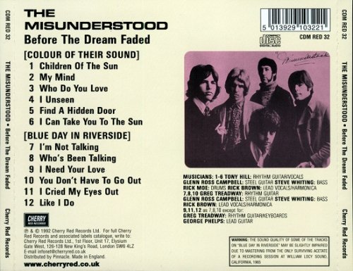 The Misunderstood - Before The Dream Faded (Reissue) (1965-66/1992)
