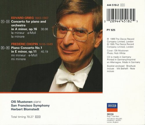 Olli Mustonen, San Francisco Symphony, Herbert Blomstedt - Grieg, Chopin: Piano Concertos (1995)