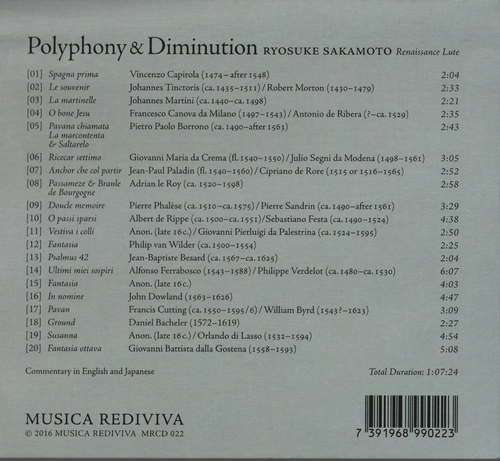 Ryosuke Sakamoto - Polyphony & Diminution (2016)