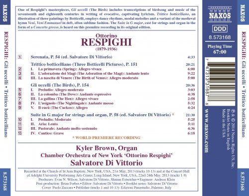 Kyler Brown, Chamber Orchestra of New York, Salvatore Di Vittorio - Respighi: The Birds (2014) [Hi-Res]