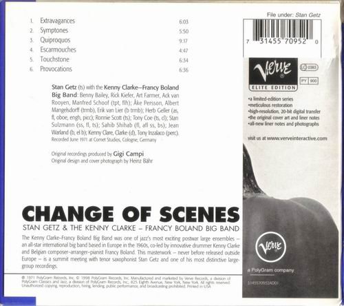 Stan Getz & The Kenny Clarke-Francy Boland Big Band - Changes of Scenes (1971) CD Rip