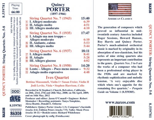 Ives Quartet - Porter: String Quartets Nos. 5-8 (2015) [Hi-Res]