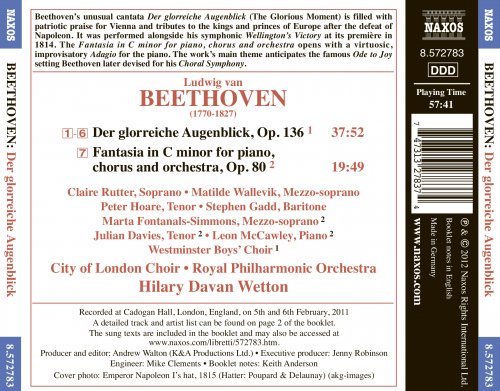 City of London Choir & Royal Philharmonic Orchestra, Boys of Westminster Under School Senior Choir, Hilary Davan Wetton - Beethoven: Der glorreiche Augenblick - Choral Fantasy (2012) [Hi-Res]