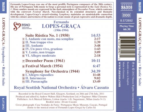 Royal Scottish National Orchestra, Álvaro Cassuto - Lopes-Graça: Sinfonia - Rústica Suite No. 1 (2012) [Hi-Res]