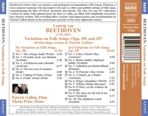 Patrick Gallois, Maria Prinz - Beethoven: Variations on Folk Songs (2015) [Hi-Res]