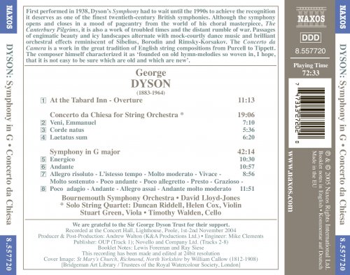 Bournemouth Symphony Orchestra, David Lloyd-Jones - Dyson: Symphony In G Major / Concerto Da Chiesa / At The Tabard Inn (2006) [Hi-Res]