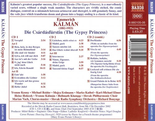 Yvonne Kenny, Michael Roider, Mojca Erdmann, Karl Michael Ebner, Slovak Philharmonic Choir and Radio Symphony Orchestra - Kalman: Csardasfurstin (Die) (The Gypsy Princess) (2005) [Hi-Res]