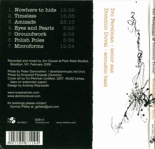 Ivo Perelman & Dominic Duval - Nowhere to Hide (2008)