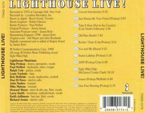 Lighthouse - Lighthouse Live! (Reissue) (1972/1998)