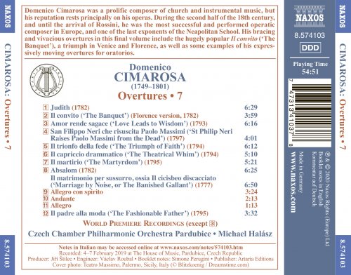 Czech Philharmonic Orchestra Pardubice, Michael Halasz - Cimarosa: Overtures, Vol. 7 (2020) [Hi-Res]