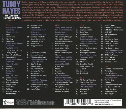 Tubby Hayes - The Complete Tempo Recordings 1955-1959 (2012) [6CD Box Set]