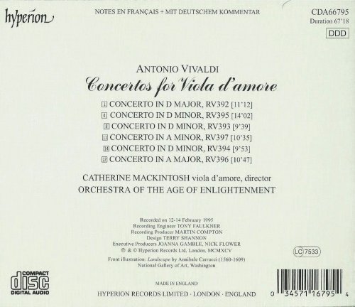 Catherine Mackintosh - Vivaldi: Concertos for Viola d'amore (1995)