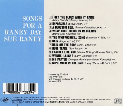 Sue Raney - Songs For A Raney Day (1959) [1997]