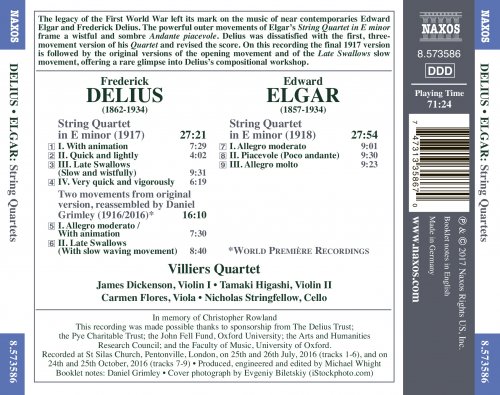 Villiers Quartet - Delius & Elgar: String Quartets (2017) [Hi-Res]