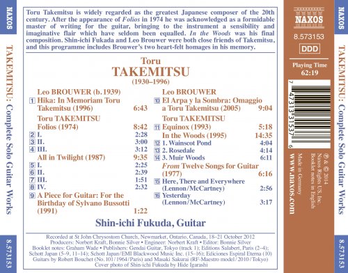 Shin-ichi Fukuda - Takemitsu: Complete Original Solo Guitar Works (2016) [Hi-Res]