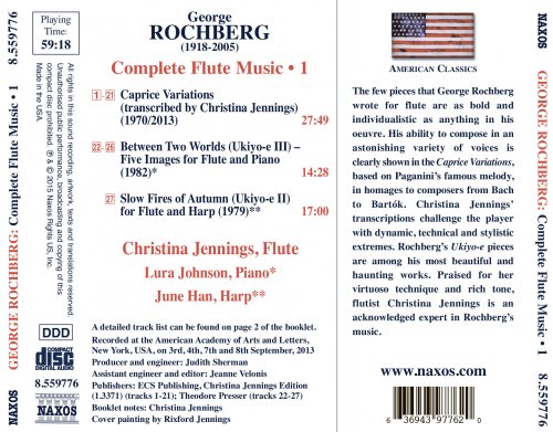 Lura Johnson, June Han, Christina Jennings - Rochberg: Complete Flute Music, Vol. 1 (2015) [Hi-Res]