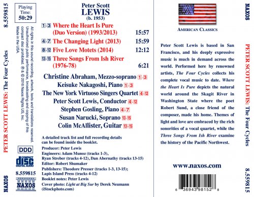 Susan Narucki, The New York Virtuoso Singers Quartet, Peter Scott Lewis - Peter Scott Lewis: The Four Cycles (2016) [Hi-Res]