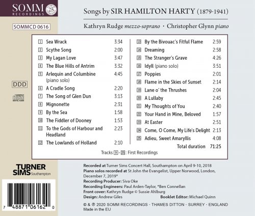Kathryn Rudge & Christopher Glynn - Songs by Sir Hamilton Harty (2020) [Hi-Res]