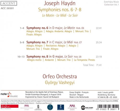 Orfeo Orchestra & György Vashegyi - Haydn: Symphonies Nos. 6-8 (2020) [Hi-Res]