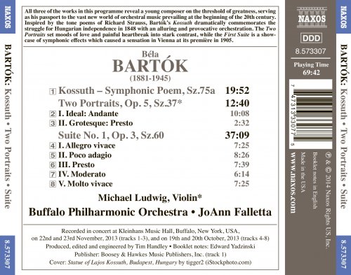 Buffalo Philharmonic Orchestra, JoAnn Falletta - Bartók: Kossuth, 2 Portraits & Orchestral Suite No. 1 (2014) [Hi-Res]