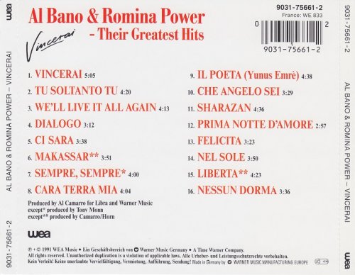 Al Bano & Romina Power - Vincerai: Their Greatest Hits (1991)