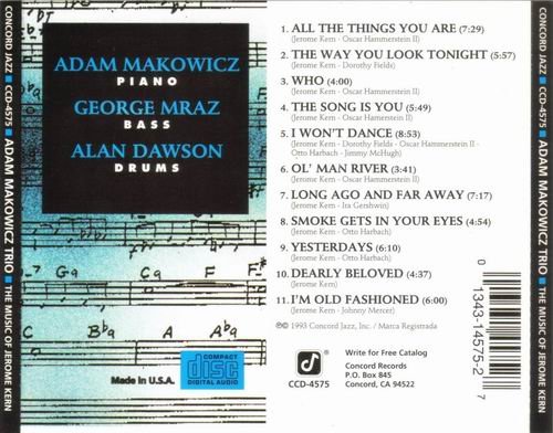 Adam Makowicz Trio - The Music of Jerome Kern (1993) CD Rip