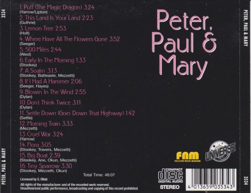 Peter, Paul & Mary - Peter, Paul & Mary (Compilation) (1993)