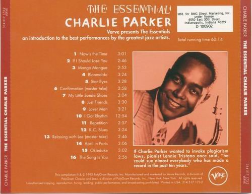 Charlie Parker - The Essential Charlie Parker (1992)