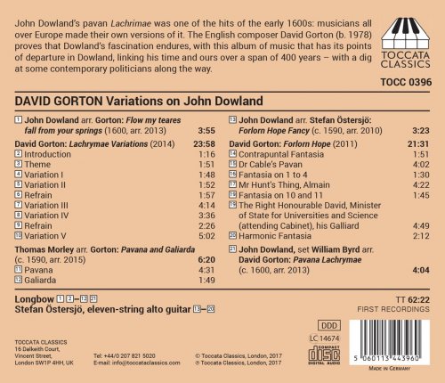 Stefan Ostersjo, Longbow, Peter Sheppard Skærved - Gorton: Variations on John Dowland (2017) [Hi-Res]