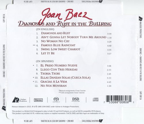 Joan Baez - Diamonds and Rust in the Bullring (1989/2015) [SACD]